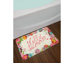 Hello Summer Garden Art Bath Mat