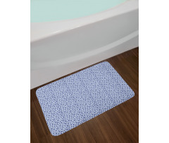 Hibiscus Flowers on Squares Bath Mat