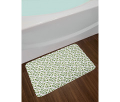 Leafy Flourishing Pattern Bath Mat