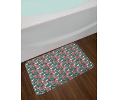 Silhouettes of Philodendron Bath Mat