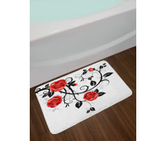 Swirling Roses Garden Bath Mat