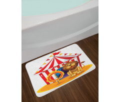 Fire Hoop Circus Tent Bath Mat