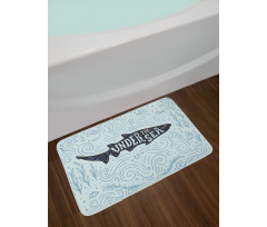 Funny Wording on Fish Bath Mat