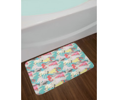 Paintbrush Artwork Bath Mat