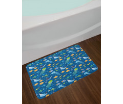 Fish Turtle Nautical Bath Mat