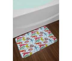 Hand Drawn Deepwater Bath Mat