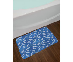 Smiling Carnivore Motifs Art Bath Mat