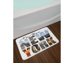 New York Collage Bath Mat