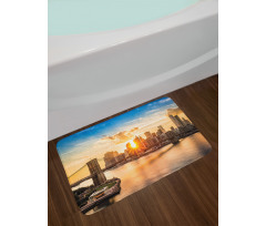 Cityscape of Brooklyn Bath Mat