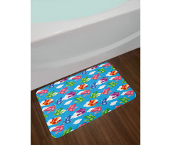 Flying Birds Clouds Spirit Bath Mat