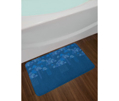 Abstract Clouds Dots Art Bath Mat