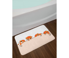 Banner with Little Kitties Bath Mat