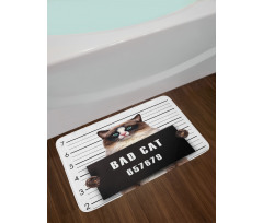Jail Kitty Under Arrest Bath Mat
