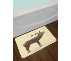 Geometric Elk Animal Art Bath Mat