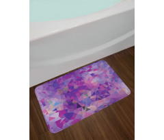 Violet Toned Triangles Bath Mat