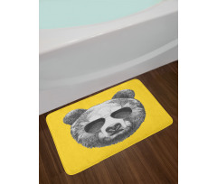 Sketchy Hand Drawn Bear Bath Mat