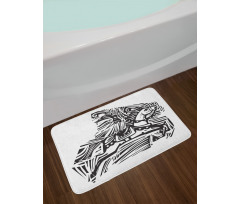 Performer Riding a Horse Bath Mat