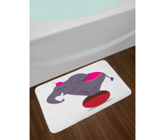 Elephant Standing on a Ball Bath Mat