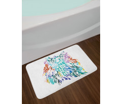 Feathers Eyes Vision Bath Mat