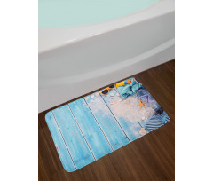 Beach Theme Elements Photo Bath Mat