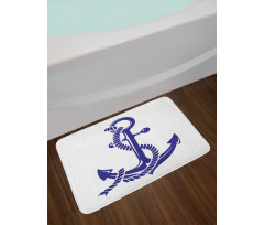 Nautical Rope and Anchor Bath Mat