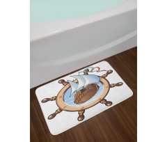 Ships Wheel Sailing Bath Mat