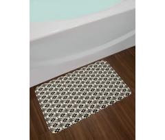 Abstract Vintage Layout Bath Mat