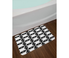 Monochrome Abstract Items Bath Mat