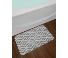 Zigzag and Squares Art Bath Mat