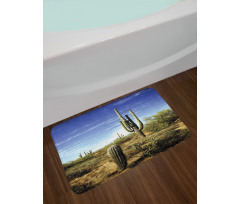 Cactus Spined Leaves Bath Mat