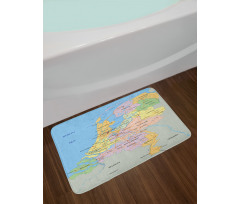 Map of Surrounded Regions Bath Mat