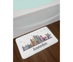 Netherlands Cityscape Bath Mat