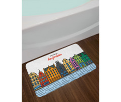 Colorful Graphic Street Bath Mat