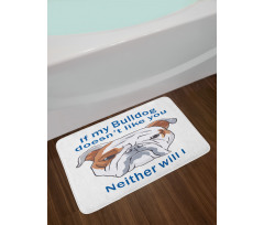 Humorous Typographic Design Bath Mat