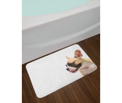 Side View French Doggie Bath Mat