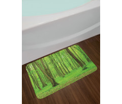 Forest in a Sunny Day Bath Mat