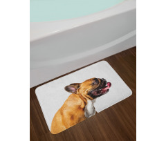 Young Pet Posing Side Shot Bath Mat