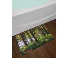Bushes and Thick Trunks Bath Mat