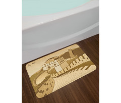 Old Cultural Heritage Bath Mat