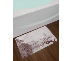 Sakura Trees and Mountain Bath Mat