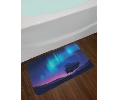 Aurora Borealis Tree Bath Mat