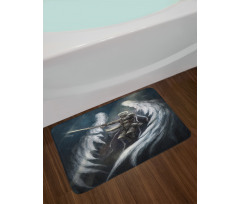 Angel Knight White Wing Bath Mat