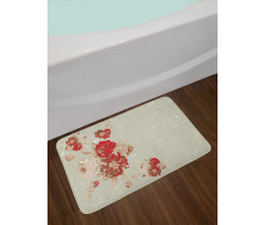 Rose Antique Flowers Bath Mat