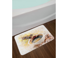 Paint Blots Stains Beans Bath Mat