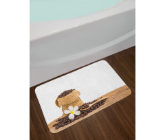 Spoon Flower and Burlap Sack Bath Mat