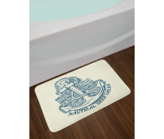 Vintage Nautical Sea Bath Mat