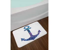 Anchor Image Sea Marine Bath Mat