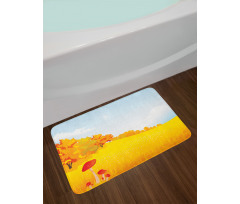 Fall Landscape Meadow Bath Mat