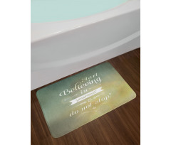 Yellow Letters Bath Mat