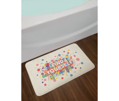 Typographical Poster Bath Mat